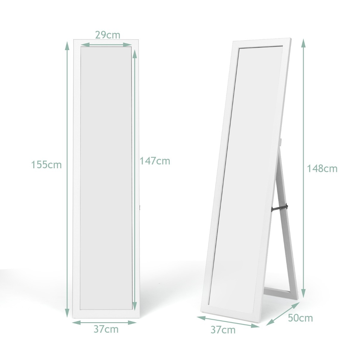 Ellegnt Full-length Wood Mirror with Wooden Frame