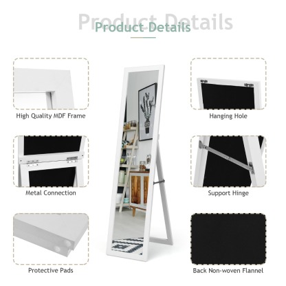 Ellegnt Full-length Wood Mirror with Wooden Frame