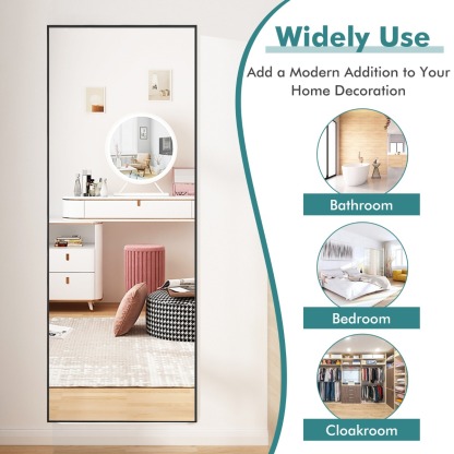 Ellegnt Full Body Mirror with Rectangular Aluminum Frame