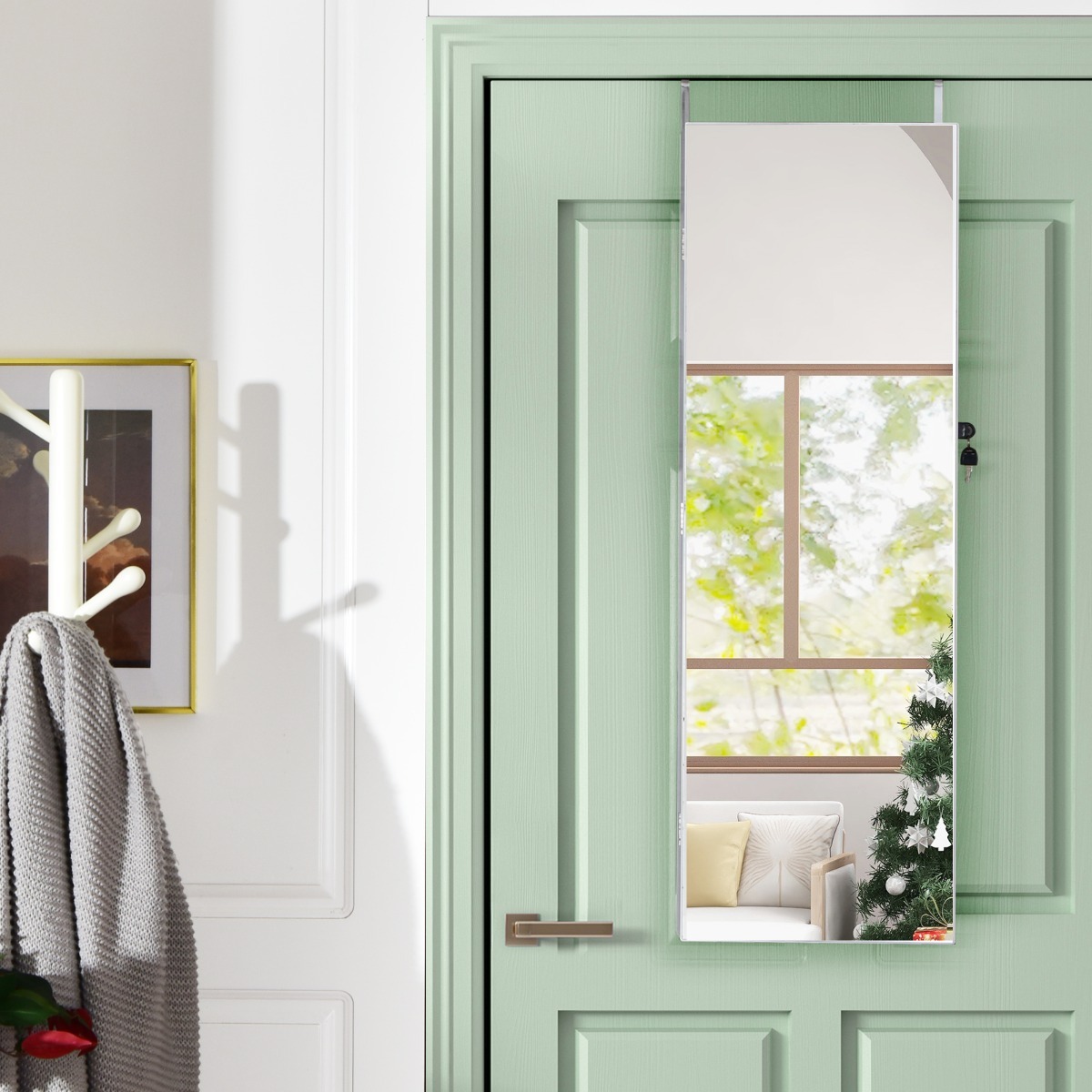 Ellegnt Jewelry Storage Cabinet with 6 LED Lights and 2 Drawers