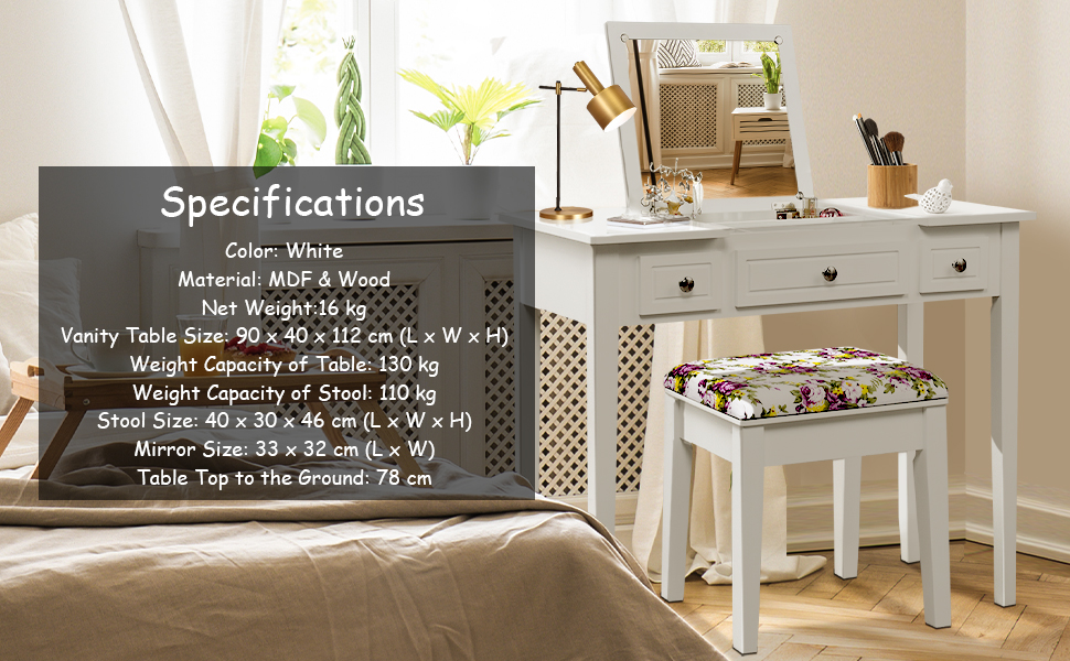 vanity table set