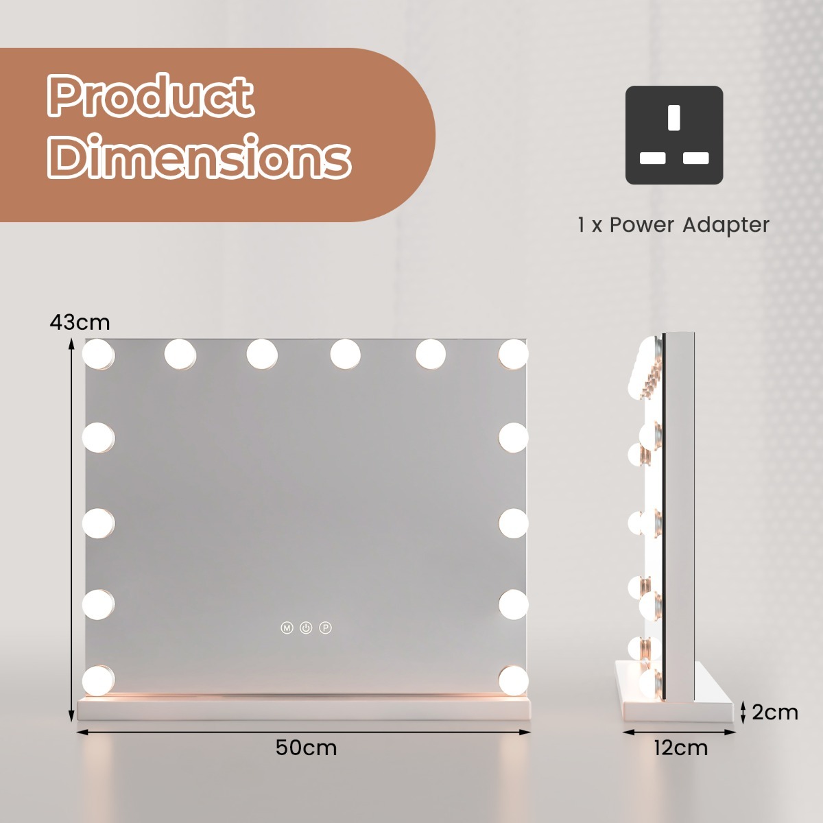 Ellegnt Hollywood Vanity Mirror with Lights and Adjustable Brightness