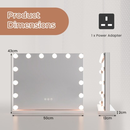 Ellegnt Hollywood Vanity Mirror with Lights and Adjustable Brightness