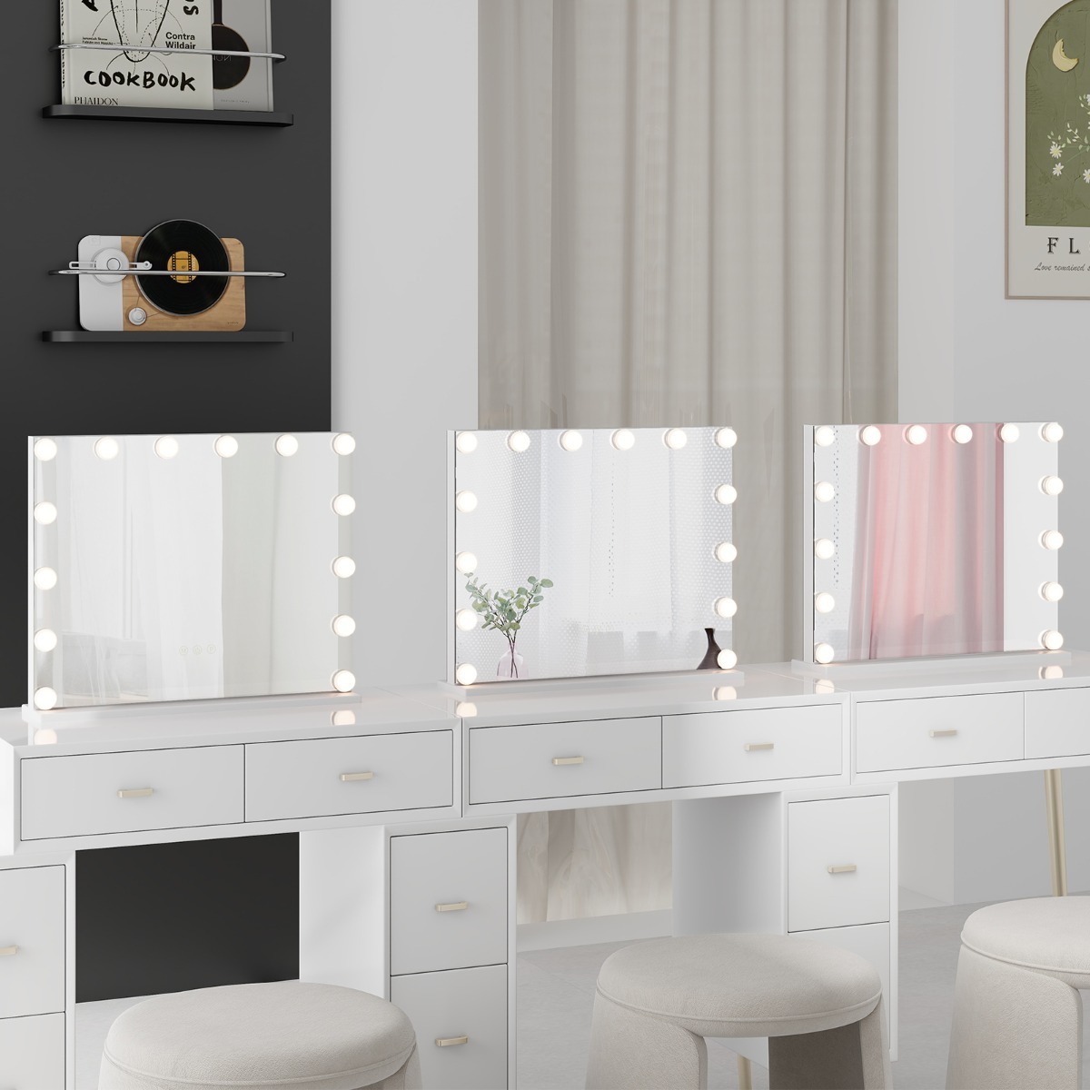 Ellegnt Hollywood Vanity Mirror with Lights and Adjustable Brightness