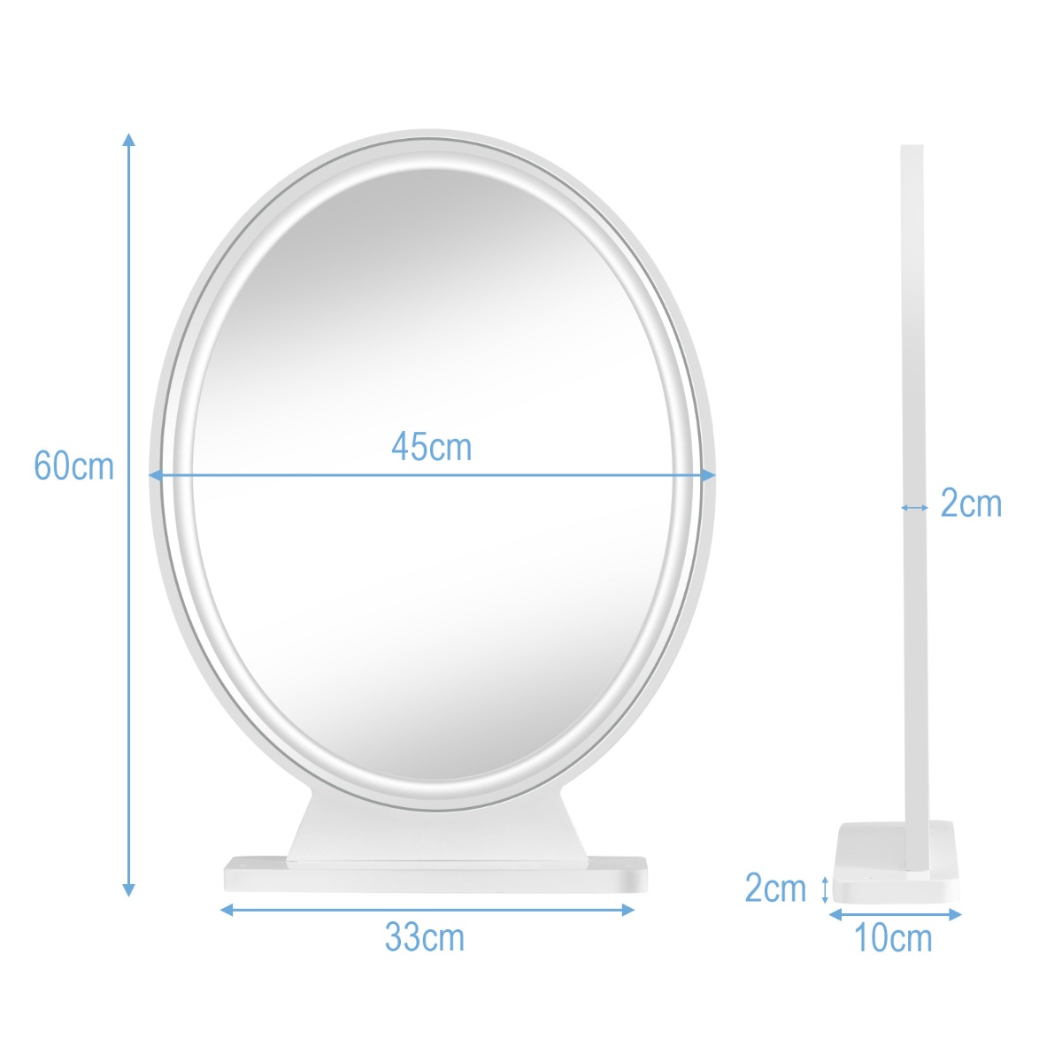 Ellegnt Large Lighted Makeup Mirror with Remote Control & 4 Colour Modes