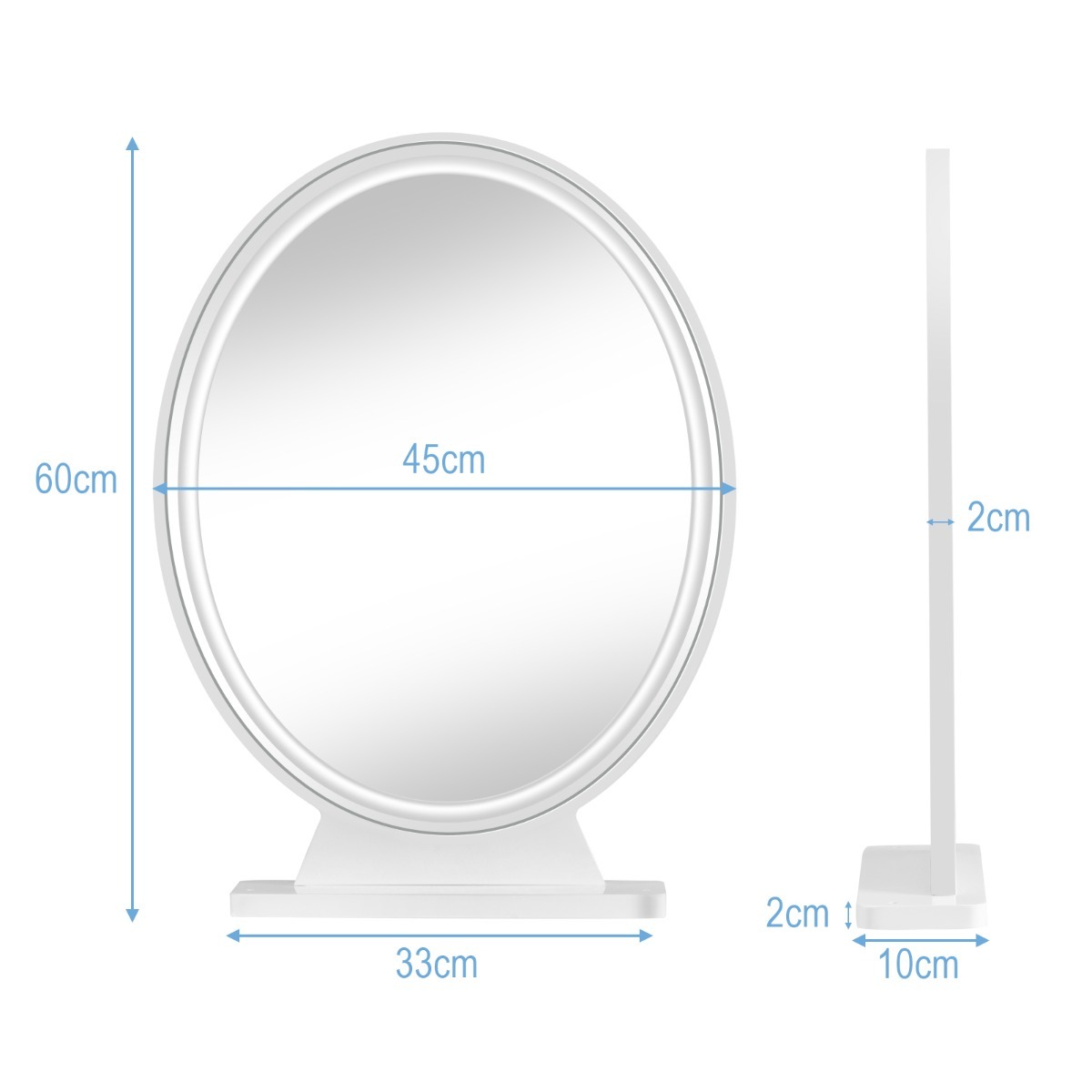 Ellegnt Large Lighted Makeup Mirror with Remote Control & 4 Colour Modes
