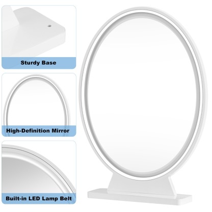 Ellegnt Large Lighted Makeup Mirror with Remote Control & 4 Colour Modes