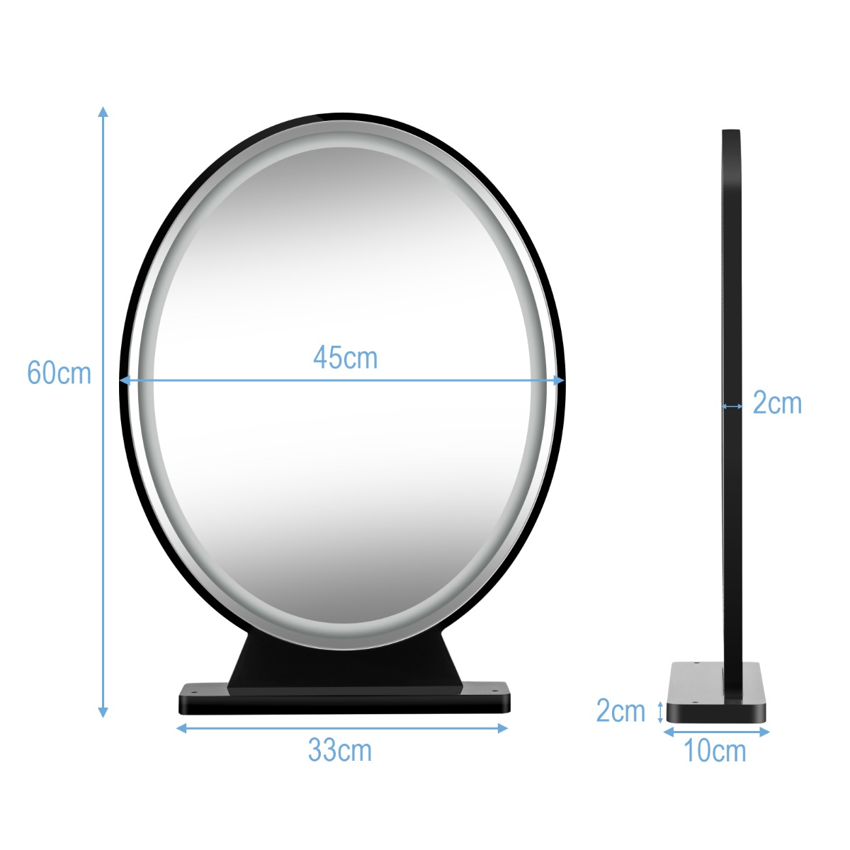Ellegnt Large Lighted Makeup Mirror with Remote Control & 4 Colour Modes