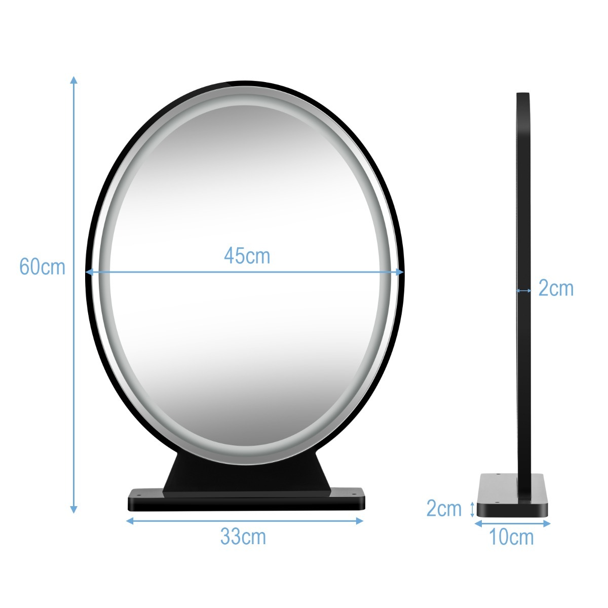 Ellegnt Large Lighted Makeup Mirror with Remote Control & 4 Colour Modes