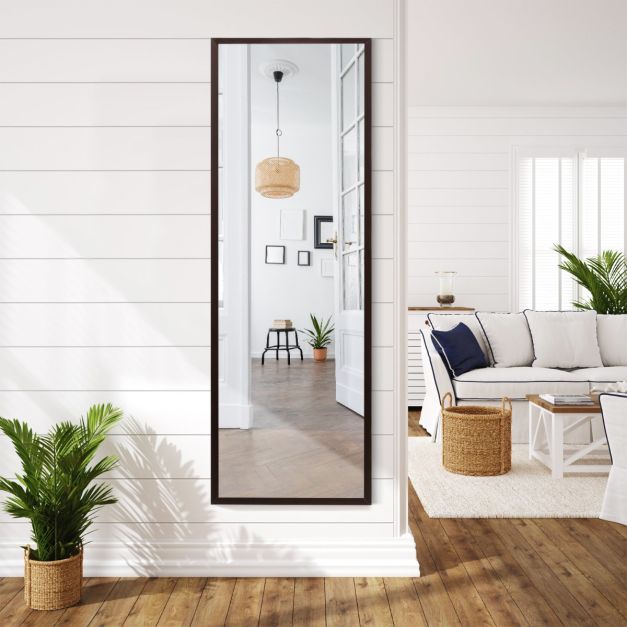 Ellegnt Full length Mirror with Height Adjusting Hanging Hooks