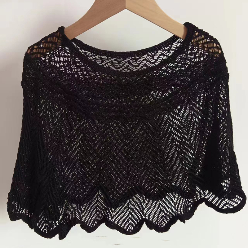 Small shawl knitted blouse