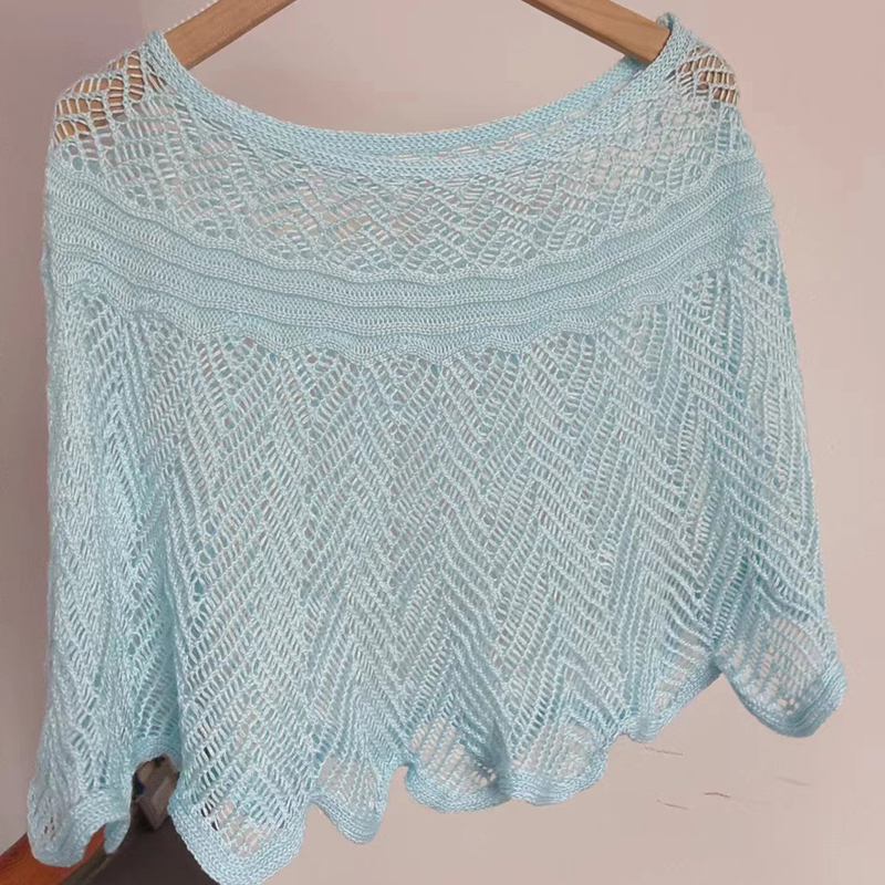 Small shawl knitted blouse