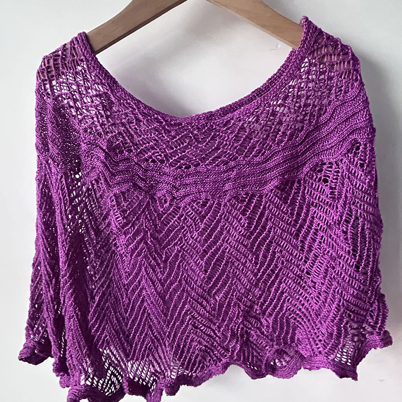 Small shawl knitted blouse