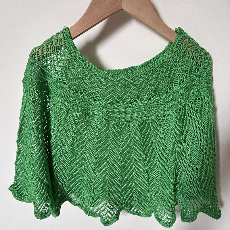 Small shawl knitted blouse