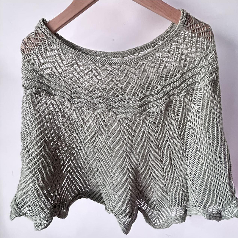 Small shawl knitted blouse