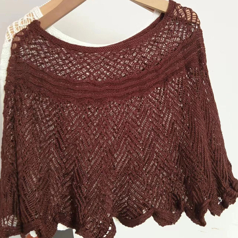 Small shawl knitted blouse