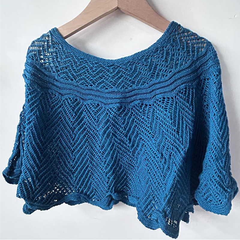 Small shawl knitted blouse