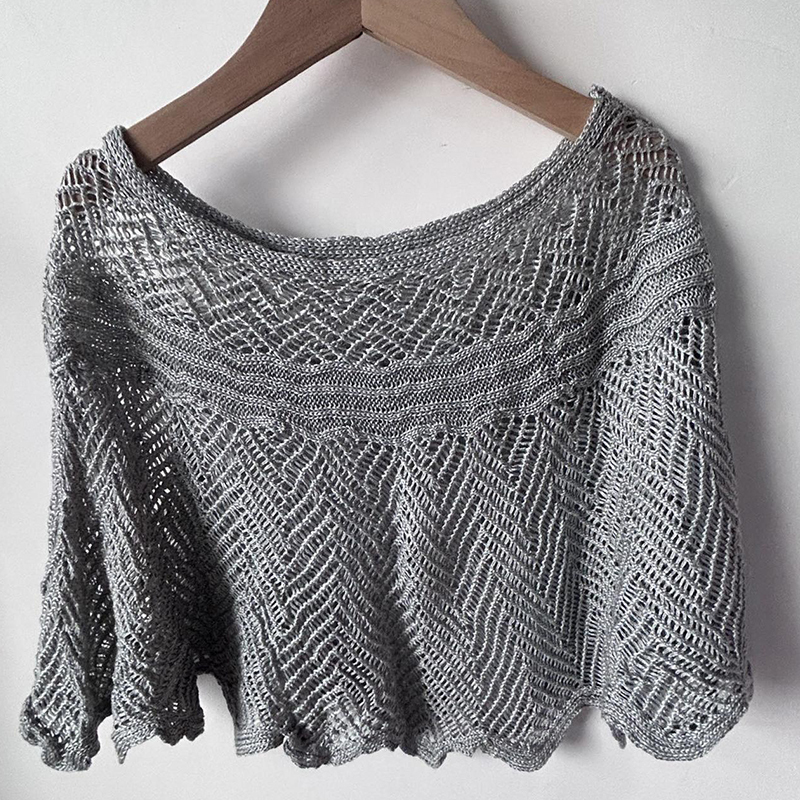 Small shawl knitted blouse