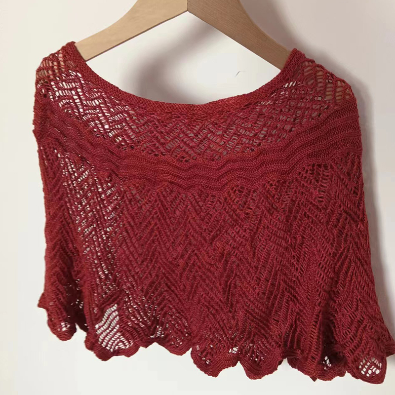 Small shawl knitted blouse