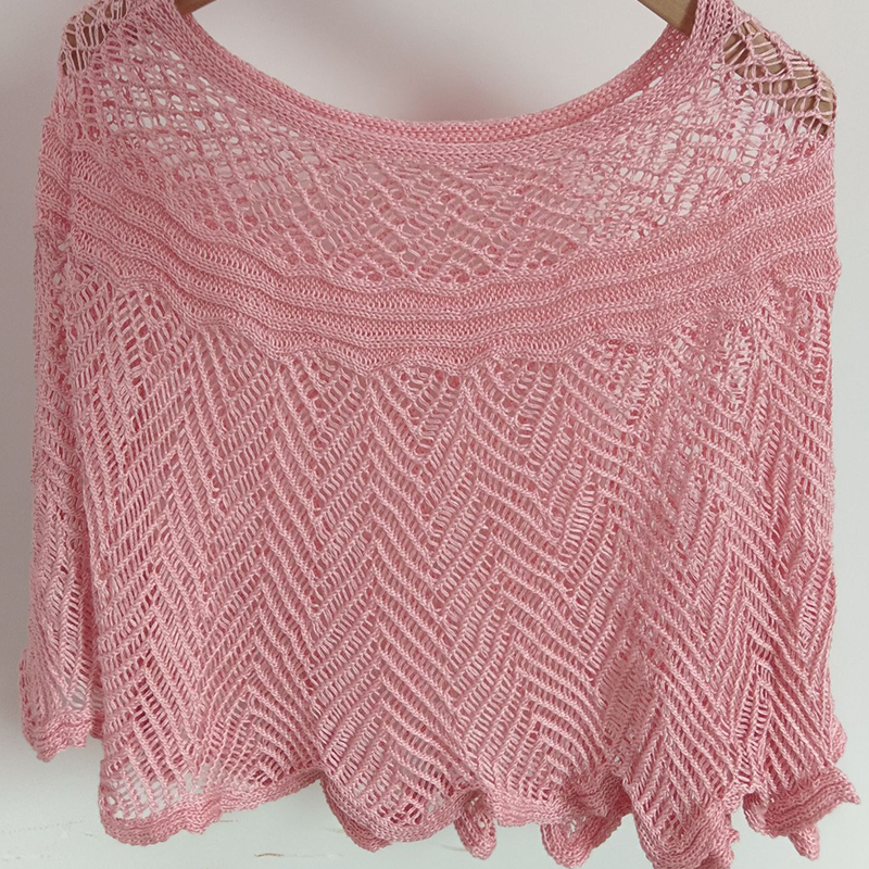Small shawl knitted blouse