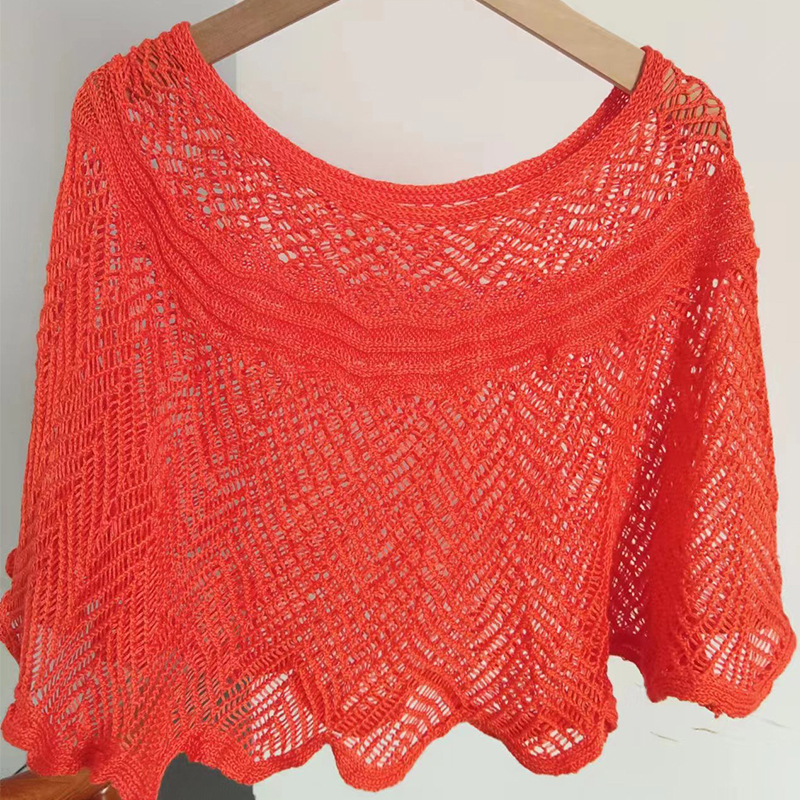 Small shawl knitted blouse