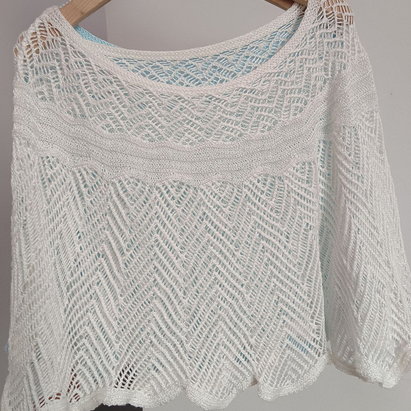 Small shawl knitted blouse