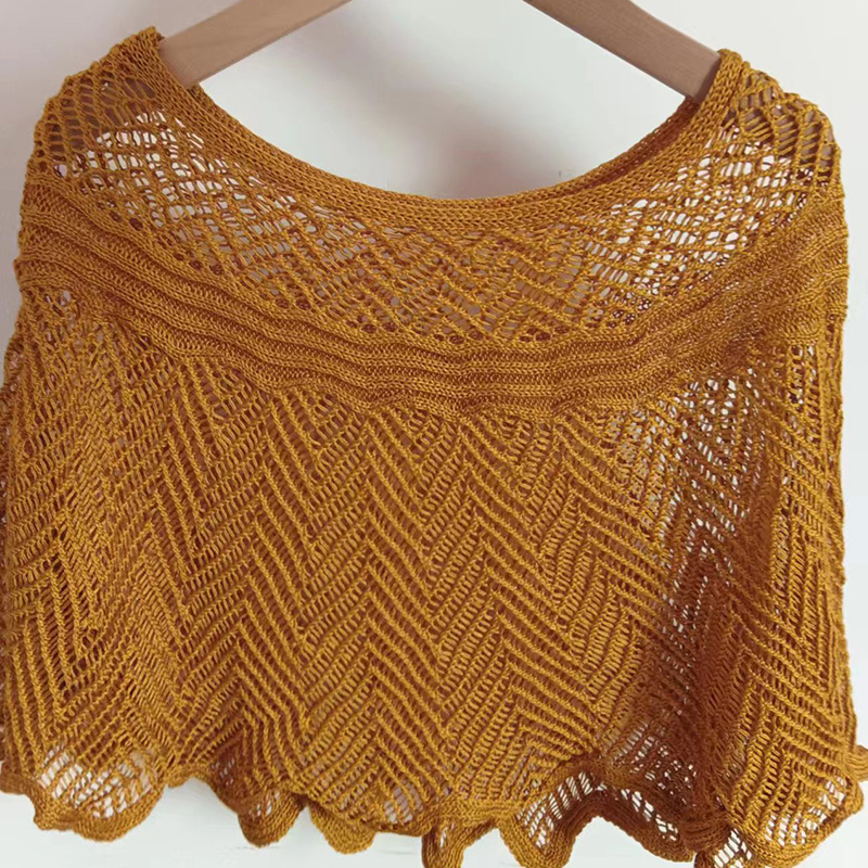 Small shawl knitted blouse