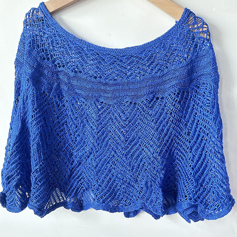 Small shawl knitted blouse