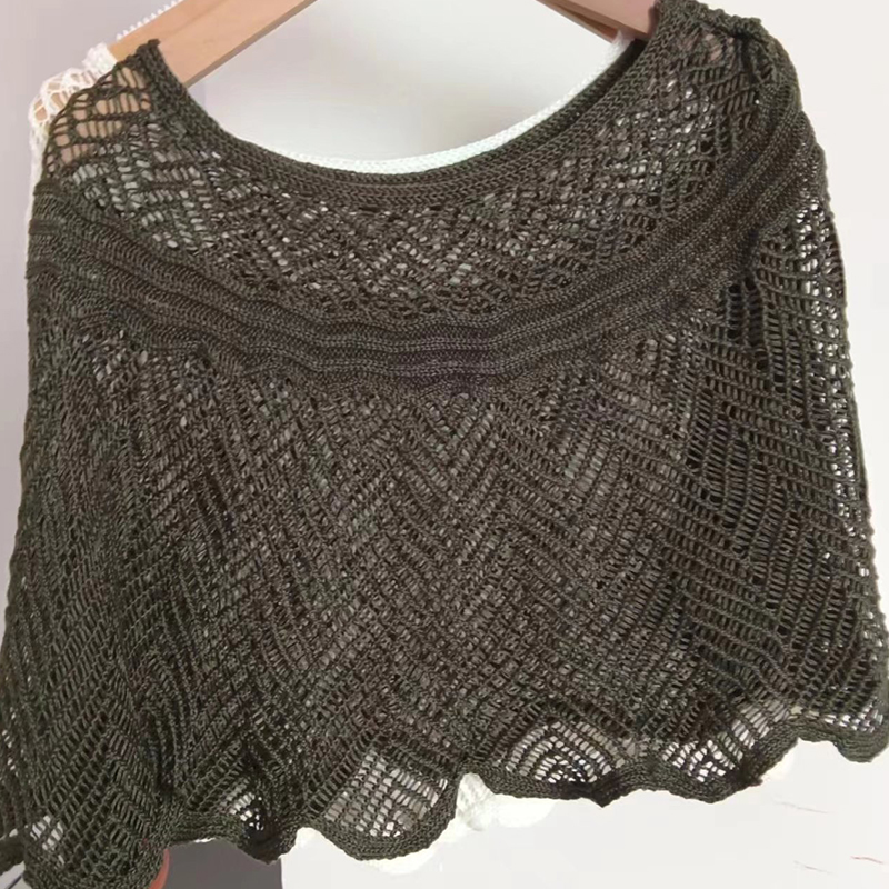 Small shawl knitted blouse