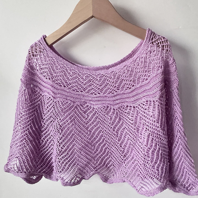 Small shawl knitted blouse