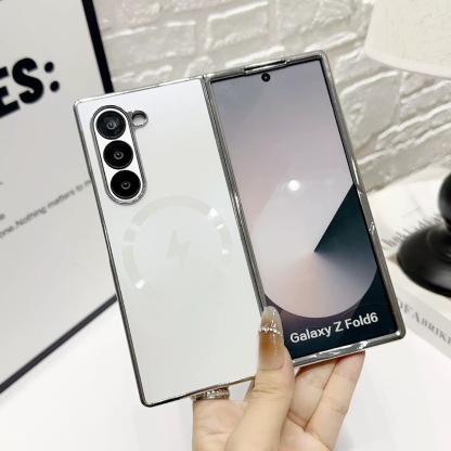 Electroplated Matte Magnetic Case for Samsung Z Fold 6/5/4/3 Series