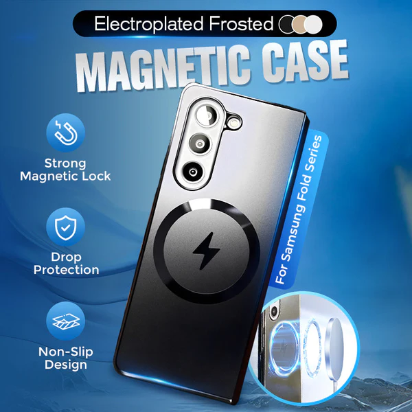 Electroplated Matte Magnetic Case for Samsung Z Fold 6/5/4/3 Series