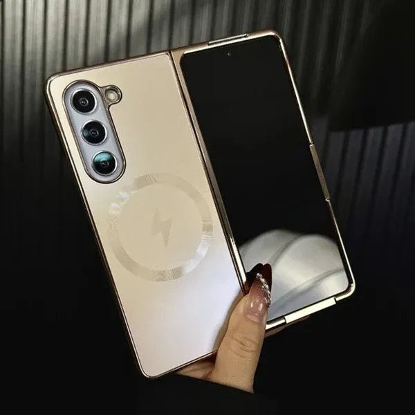 Electroplated Matte Magnetic Case for Samsung Z Fold 6/5/4/3 Series