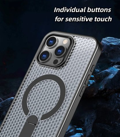 📲Honeycomb Heat Dissipation Magnetic Stand Case for iPhone 16/15/14/13/12 Series