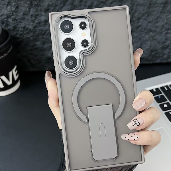 MagSafe Magnetic Phone Case Stand Rugged Cover For Samsung Galaxy S25 S24 S23 Ultra