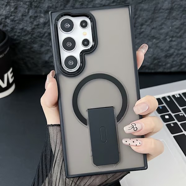 MagSafe Magnetic Phone Case Stand Rugged Cover For Samsung Galaxy S25 S24 S23 Ultra