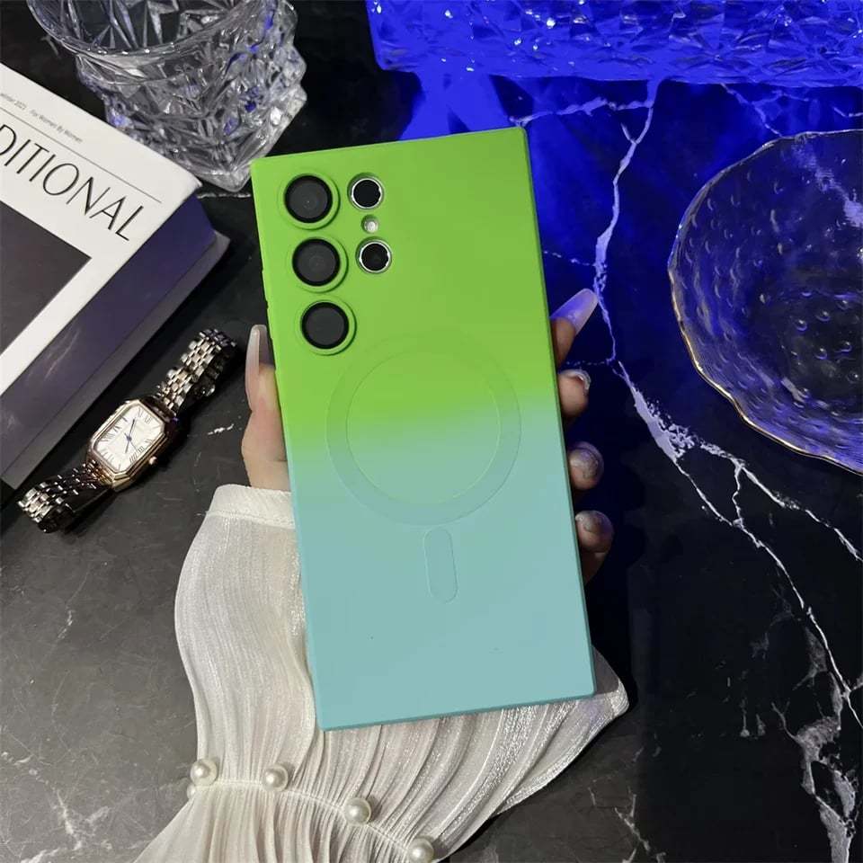 Magnetic Wireless Charging Gradient Color Case for Samsung S25~ S21 Ultra