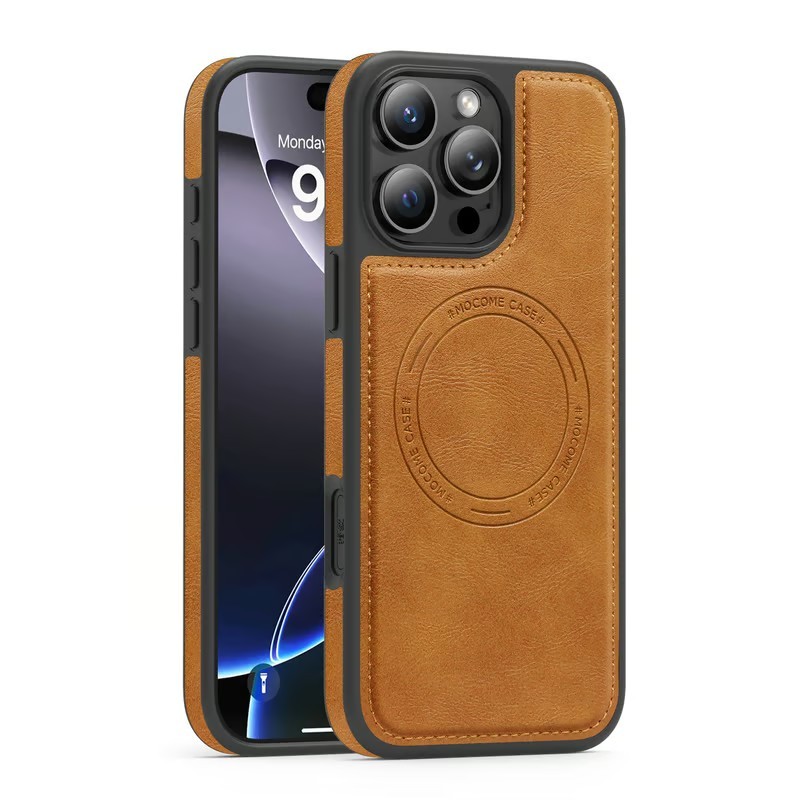 All-around Protection Leather Magsafe Magnetic Charging Phone Case for
