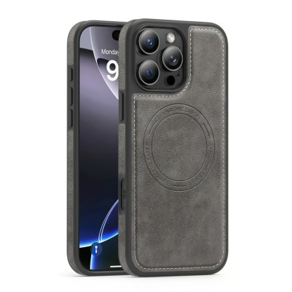 All-around Protection Leather Magsafe Magnetic Charging Phone Case for iPhone 16 ~ 12 Series