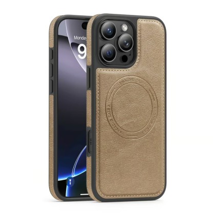 All-around Protection Leather Magsafe Magnetic Charging Phone Case for iPhone 16 ~ 12 Series