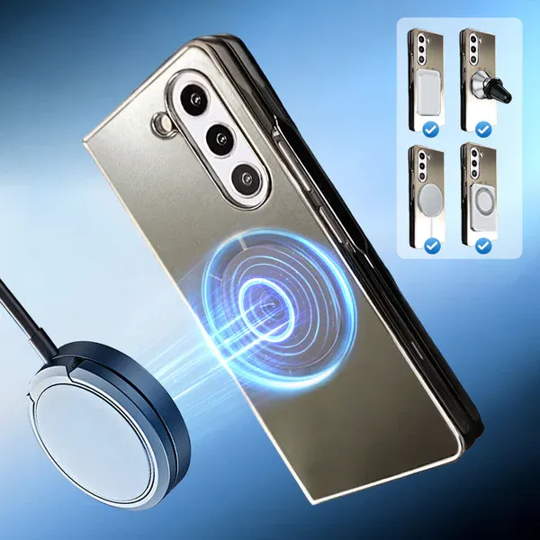 Electroplated Matte Magnetic Case for Samsung Z Fold 6/5/4/3 Series