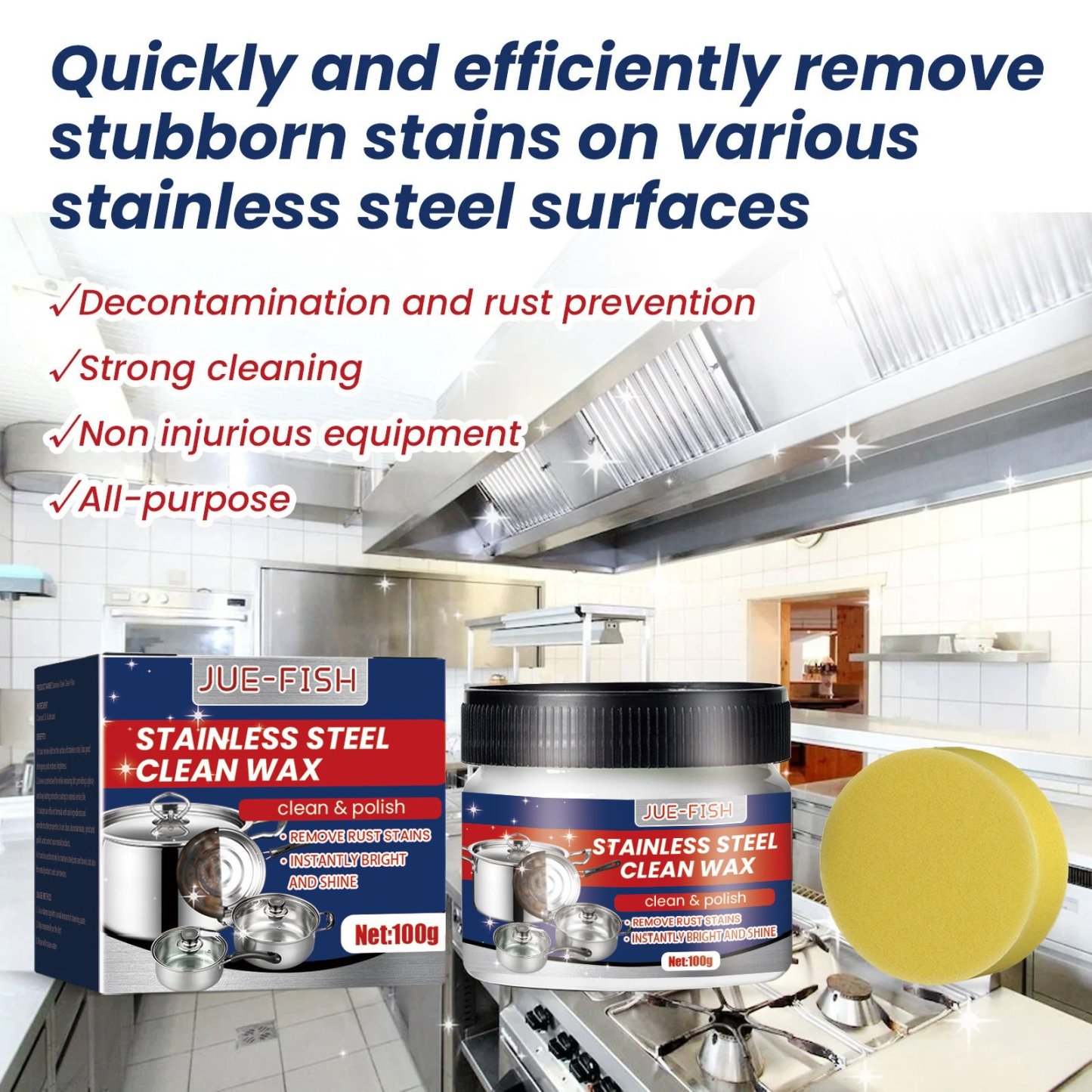 Magical Nano-Technology Stainless Steel Cleaning Paste-SURFACE SAFE NO RESIDUE