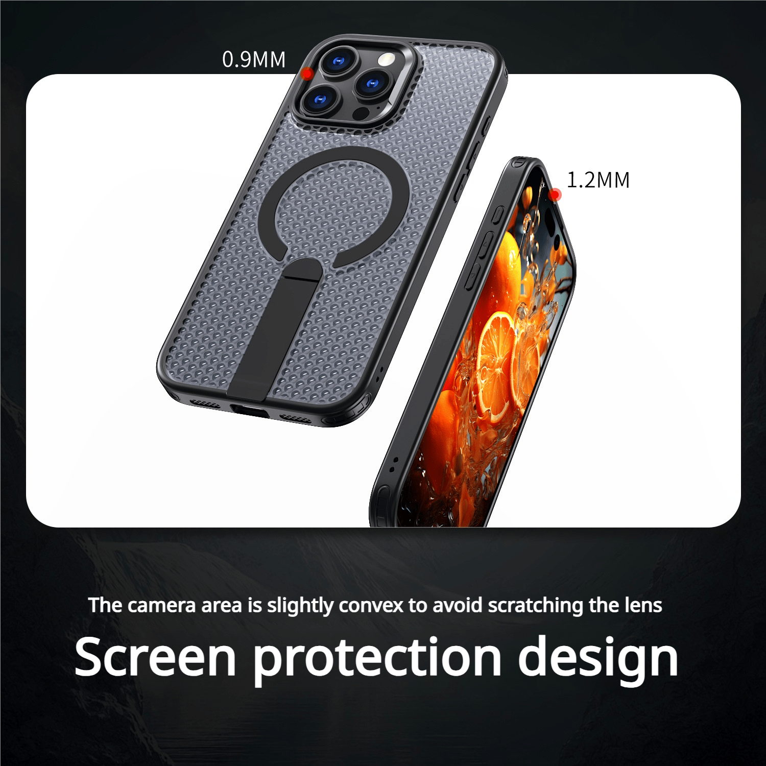 📲Honeycomb Heat Dissipation Magnetic Stand Case for iPhone 16/15/14/13/12 Series