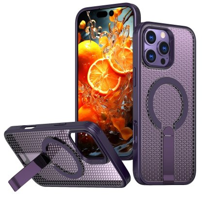 📲Honeycomb Heat Dissipation Magnetic Stand Case for iPhone 16/15/14/13/12 Series