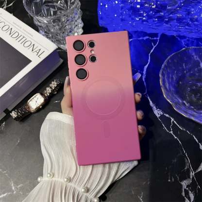 Magnetic Wireless Charging Gradient Color Case for Samsung S25~ S21 Ultra