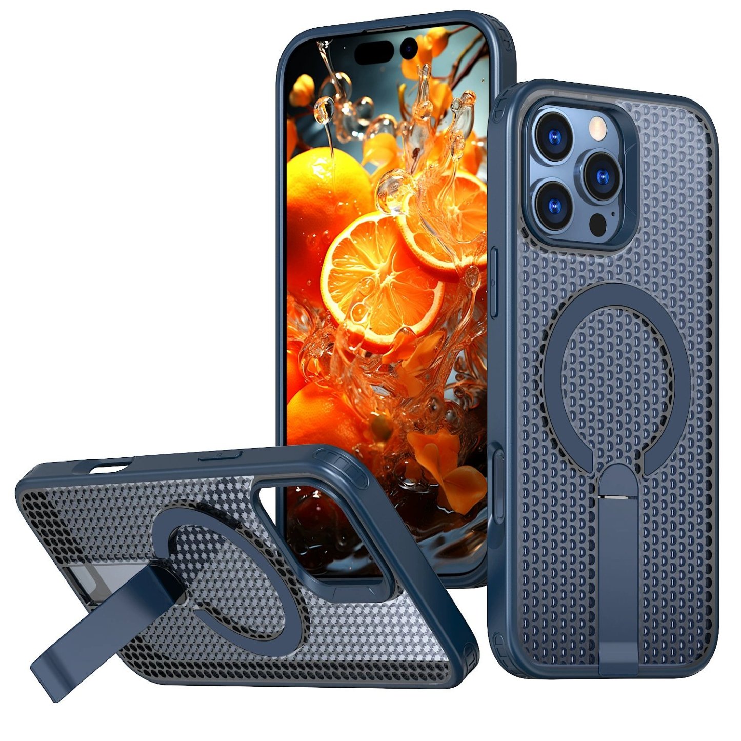 📲Honeycomb Heat Dissipation Magnetic Stand Case for iPhone 16/15/14/13/12 Series