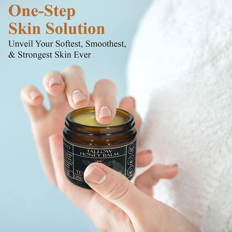 ⏳Organic Grass-Fed Beef Tallow Balm with Raw Honey