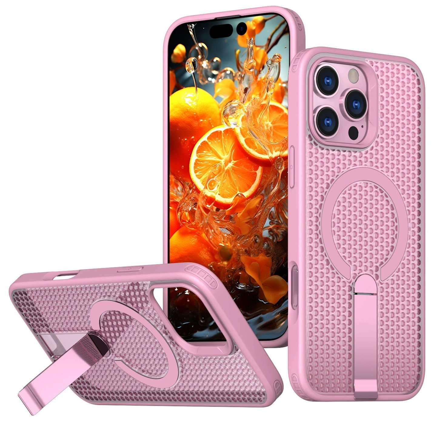 📲Honeycomb Heat Dissipation Magnetic Stand Case for iPhone 16/15/14/13/12 Series