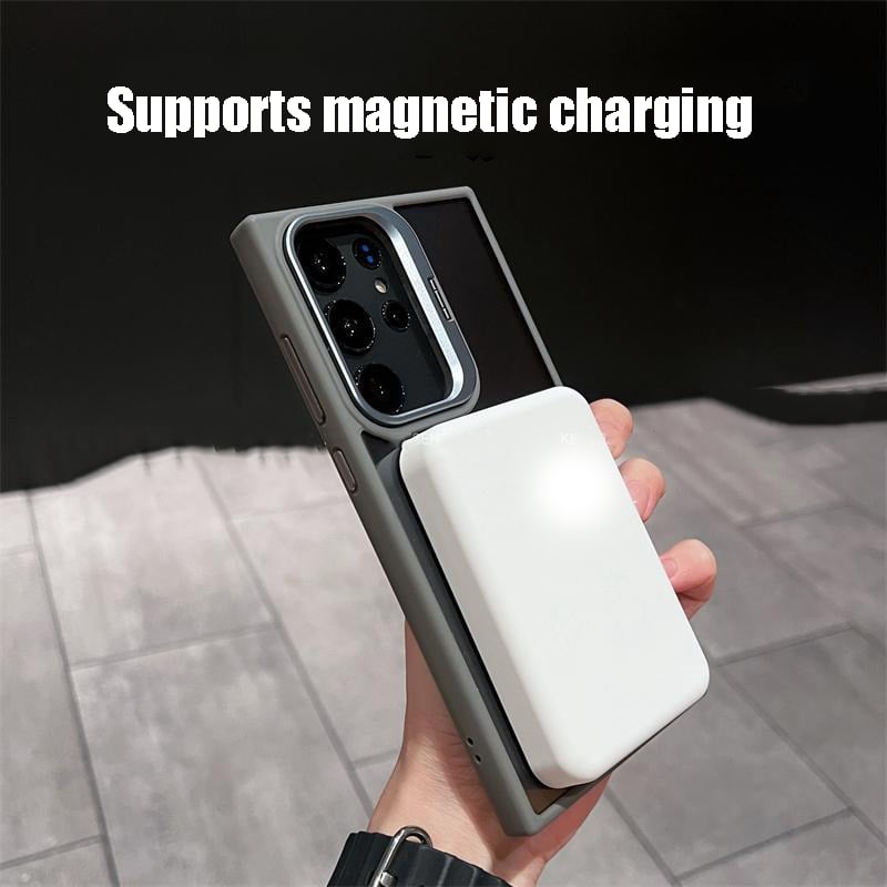 (S25 Updated) Magsafe Hidden Holder Clear Case For Samsung Galaxy S25 S24 Ultra S22 Plus S23 FE Shockproof Magnetic Wirelesss Charge Cover