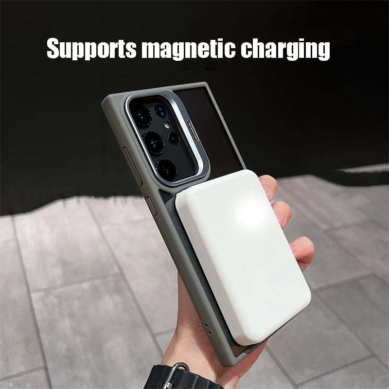(S25 Updated) Magsafe Hidden Holder Clear Case For Samsung Galaxy S25 S24 Ultra S22 Plus S23 FE Shockproof Magnetic Wirelesss Charge Cover